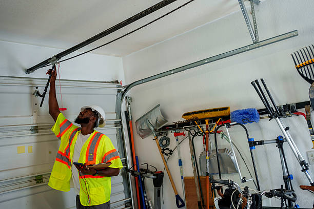 Professional Garage Door technician working in Santa Fe, TX